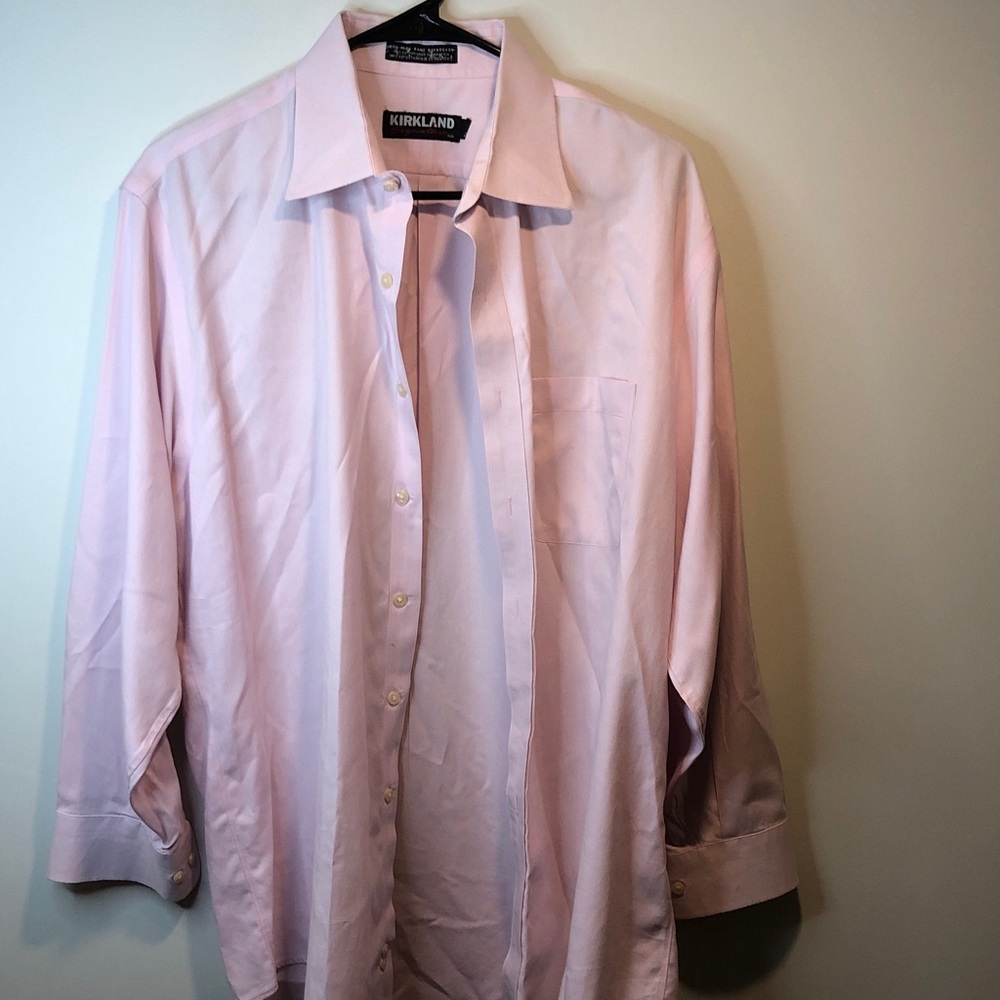 KIRKLAND Signature Men's Light Pink Dress Shirt